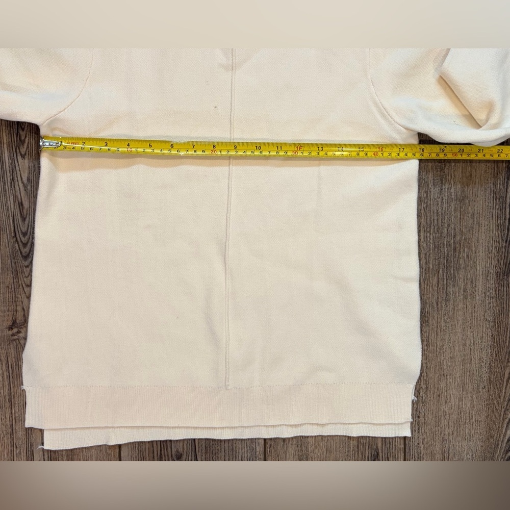 By Design Cream Mock Neck Knit Sweater | Size S | Small Flaw - Picture 8 of 9
